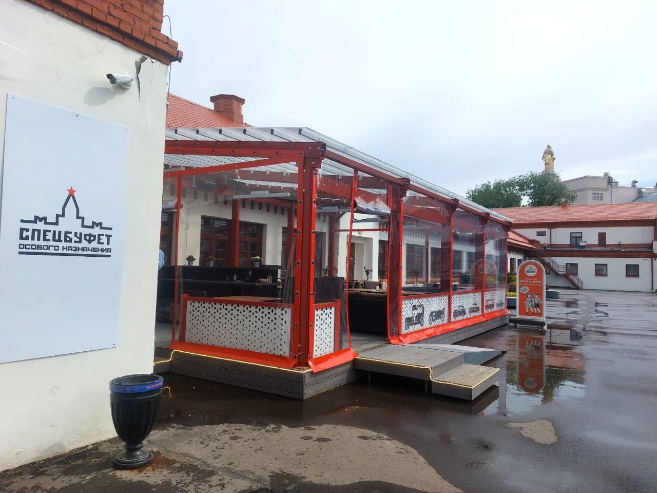 ПВХ шторы для летней террасы кафе в городе Рассказово