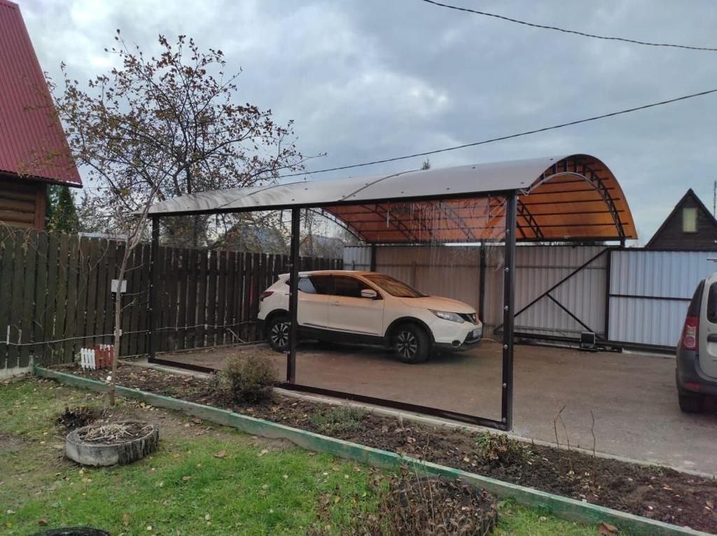 Прозрачные шторы ПВХ для навеса под автомобиль в городе Рассказово